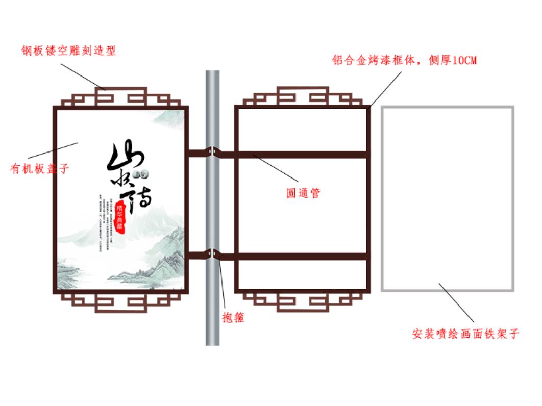 带造型路灯广告牌道旗架钧道实力厂家