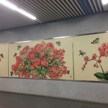 食堂文化墙壁画员工餐厅文化墙陶瓷壁画订做价格