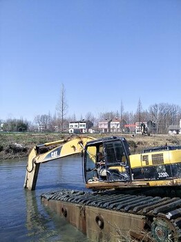 中国福田重工215型水陆挖掘机租赁清淤机械设备巢州