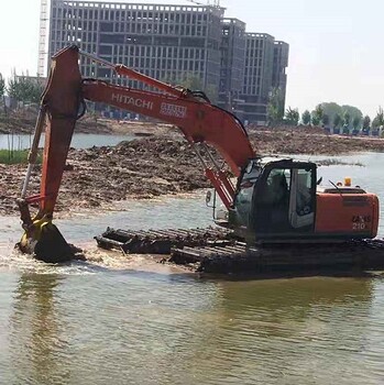 重庆开县湿地挖掘机出租水挖租赁清淤挖机出租江南批发价格