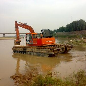 枝江附近湿地挖掘机租赁沟渠烂泥清淤
