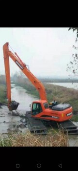 珠海周邊水上挖掘機(jī)出租圍海淤泥處理