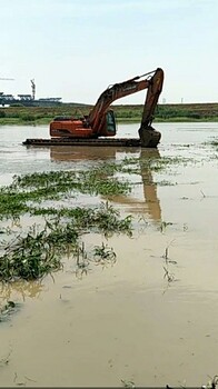 漳州市沼泽地清淤挖掘机出租滩涂淤泥施工