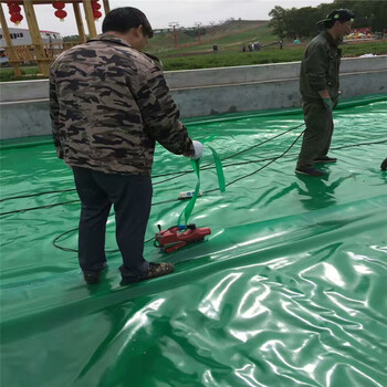 土工膜在青海蓄水池的焊接宽度