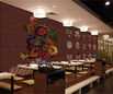 酒店KTV翻新装饰3D壁纸餐饮美食背景墙壁画厂家定制