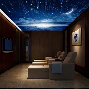 3D立体梦幻宇宙星空墙纸客厅卧室背景墙壁画北欧主题宾馆装饰壁纸