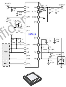 快充芯片HL7016(12V/3A,带路径管理)