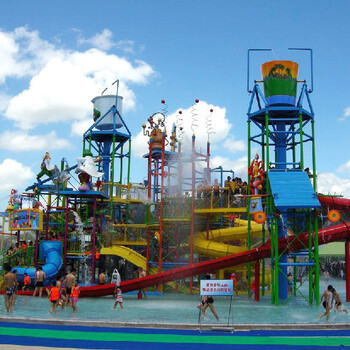 供大型水上乐园设备-儿童戏水池设备-水上滑梯-水寨水屋