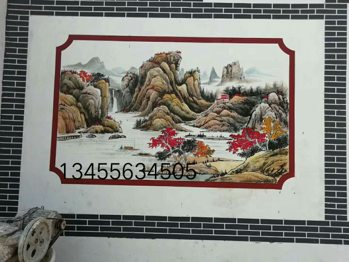 新农村墙绘壁画寺庙壁画彩绘新农村壁画墙绘施工