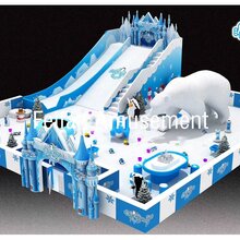 广西商场火爆室内乐园冰雪大滑梯仿真雪滑雪大滑梯百万球场升级版图片