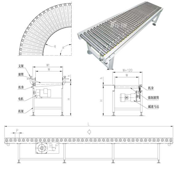 【湖北輪胎輥筒轉彎輸送機廠家直銷紙箱動力輥筒輸送機】- 黃頁88網