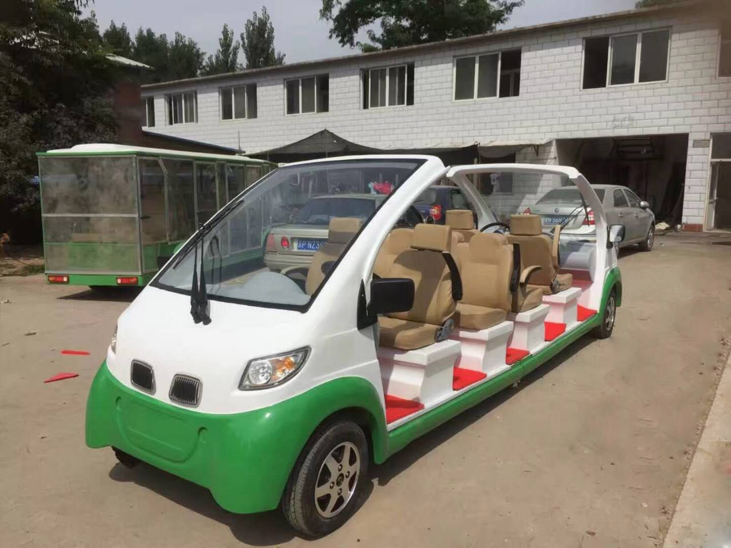 朗迈电动观光车双头电动车隧道观光双头电瓶车