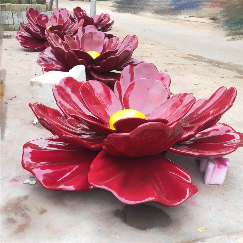 河南玻璃钢花朵雕塑玻璃钢景观小品玻璃钢植物雕塑