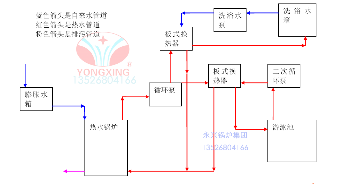 游泳池洗浴燃气热水锅炉