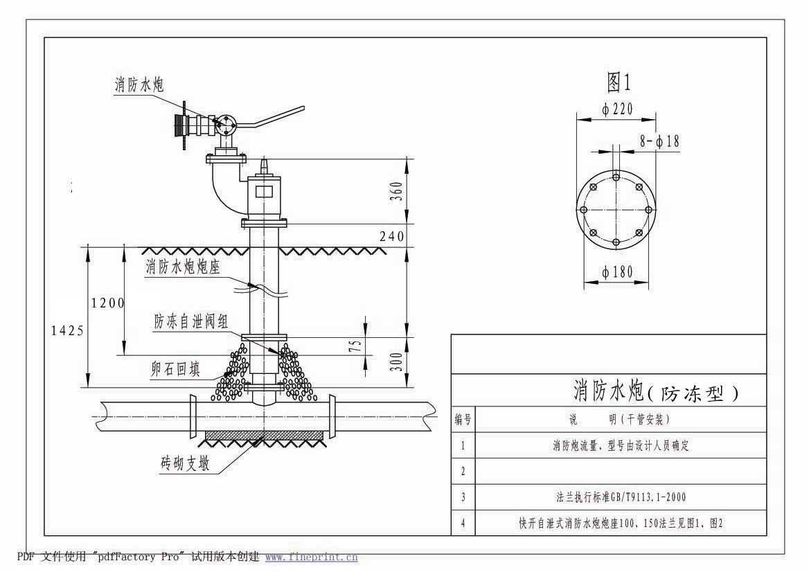 供应pzk消防水炮底座防撞防冻炮座