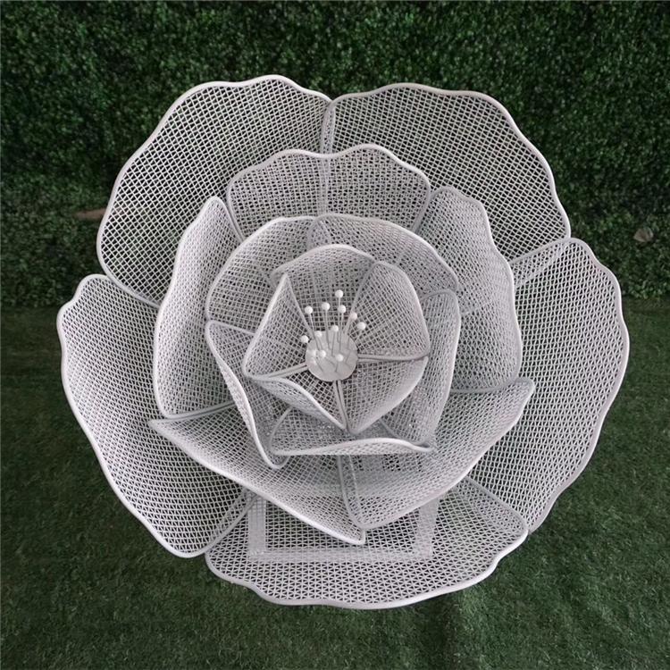 不锈钢网花朵雕塑镂空花朵不锈钢雕塑