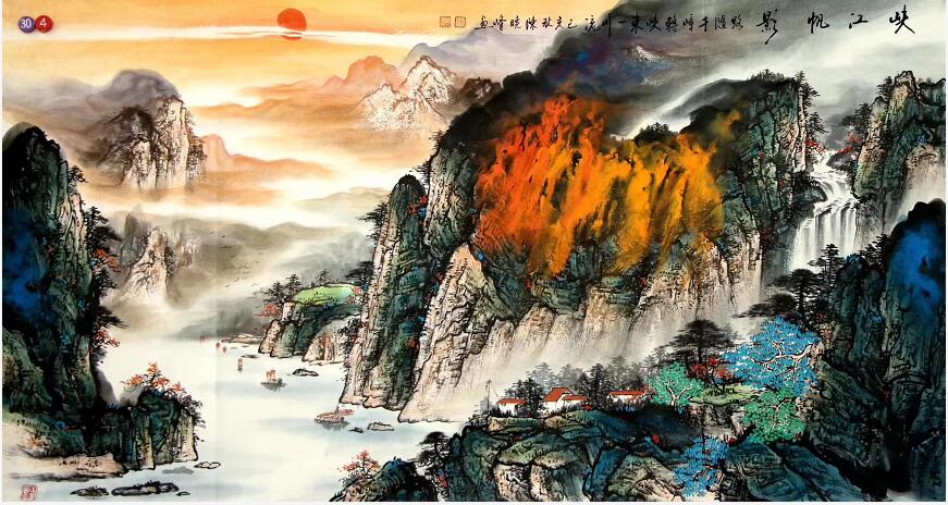 陈晓峰重彩山水画价格及图片