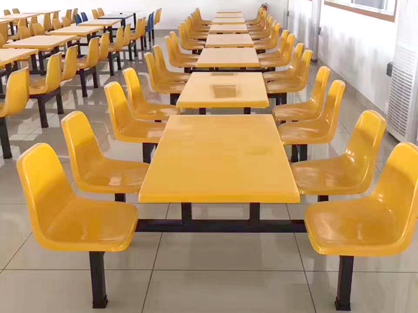 玻璃钢餐桌椅工厂员工食堂餐座椅餐厅饭店快餐桌学校学生餐桌椅
