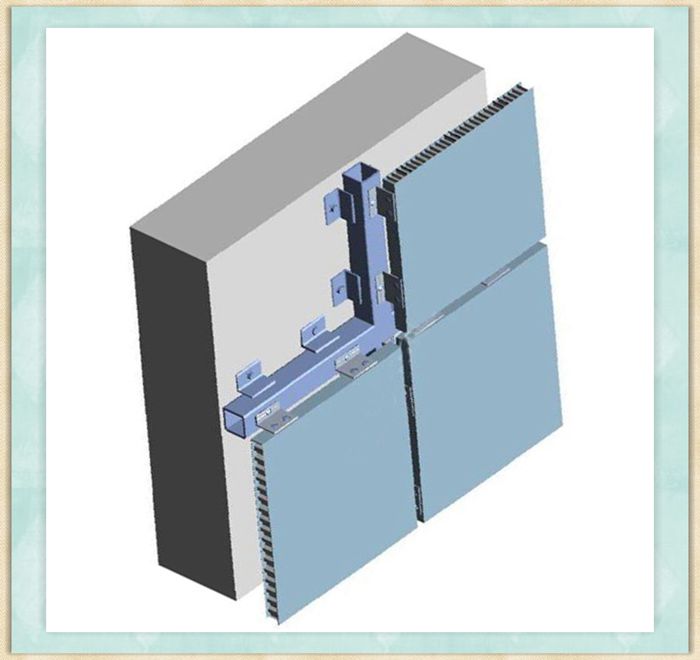 蜂窝铝板墙面安装详图图片