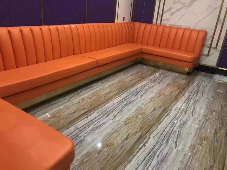 餐厅皮革软包沙发u型沙发尺寸颜色深圳厂家沙发定制