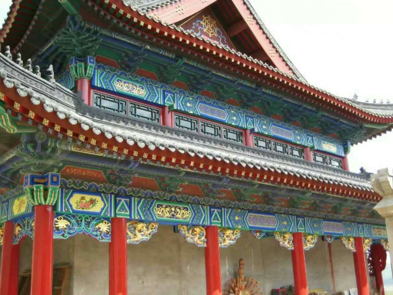 古建筑彩绘寺庙彩绘长廊彩绘