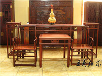 大红酸枝中堂家具私人定制中堂家具打蜡上漆的工艺图片2