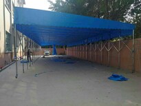 物流仓库棚移动伸缩遮阳棚夜宵摆摊大排档烧烤帐篷推拉雨棚停车棚图片0