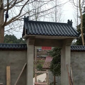 东莞仿古一体瓦双面围墙瓦仿古门头瓦仿古屋檐瓦墙帽盖瓦批发