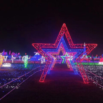 河南鹤壁灯饰画水幕电影花灯水晶花灯翡翠夺目夜景观光