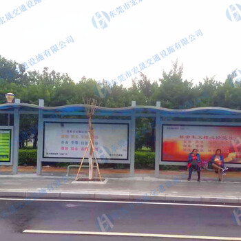 广州南沙阳光板公交候车亭定做厂家一件起订