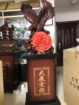 鹏程万里鹰摆件西安大展宏图雄鹰展翅工艺品1.65米龙船开业摆件